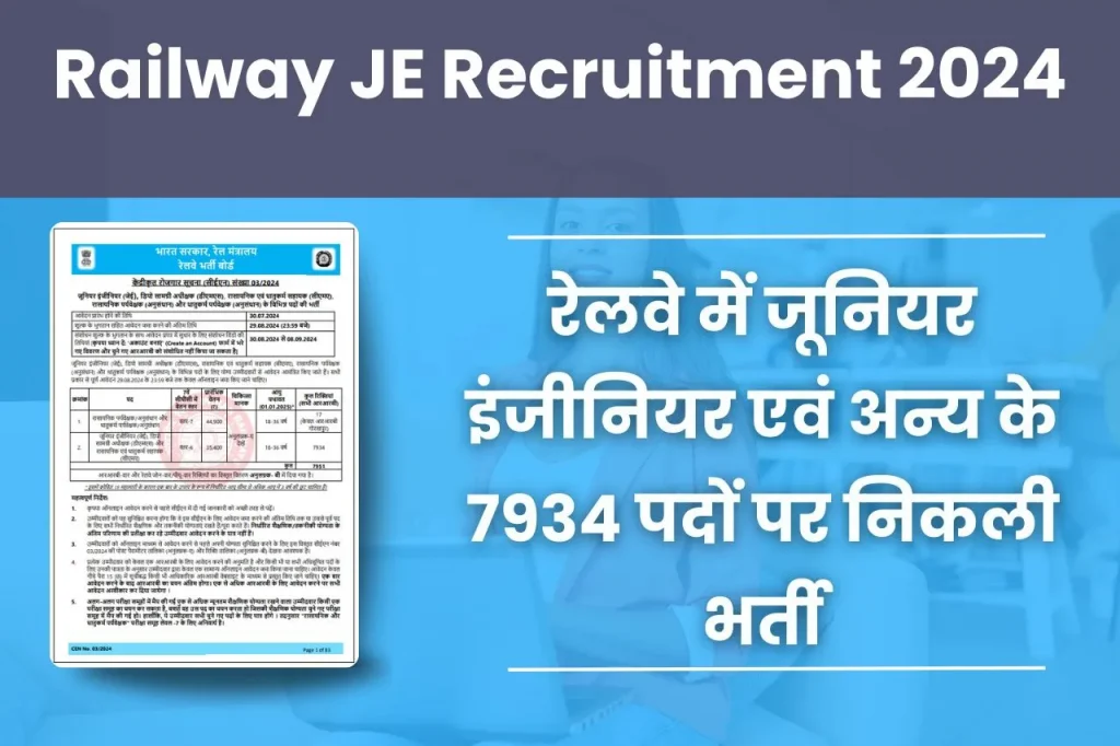 Railway JE Recruitment 2024